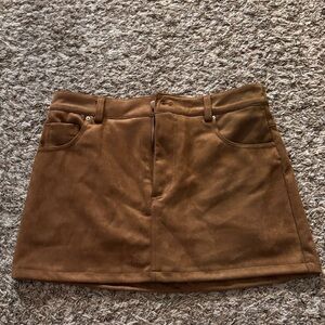 Love Tree Tan Mini Skirt